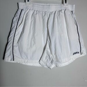Adanola White Nylon Athletic Shorts